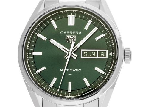  TAG Heuer Carrera Day Date Ref.WDA2115.BA0043 2026 Full Set Ungetragen Carrera Day Date Green Dial 