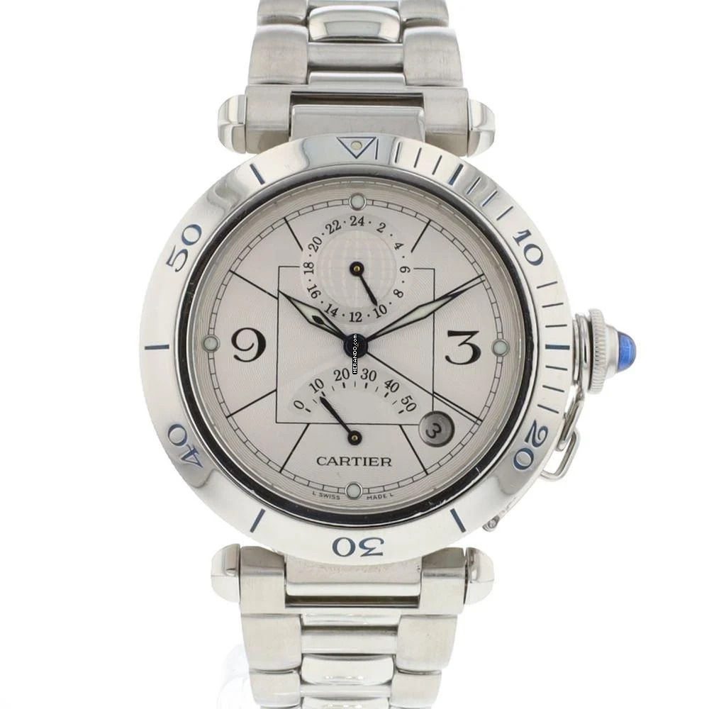  Cartier Pasha 38 GMT Power Reserve 