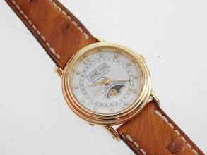 Thumbnail von Blancpain Villeret 18 Kt Gelbgold Villeret Damenuhr Vollkalender Mondphase wie Neu 26mm mit original Band und 18 Kt Schließe Diamantzifferblatt