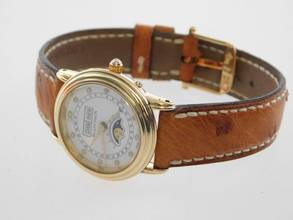 Thumbnail von Blancpain Villeret 18 Kt Gelbgold Villeret Damenuhr Vollkalender Mondphase wie Neu 26mm mit original Band und 18 Kt Schließe Diamantzifferblatt