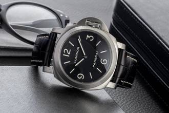 Thumbnail von Panerai Luminor Base Titan Handaufzug Herrenuhr Ref. PAM00176 B&P 2014