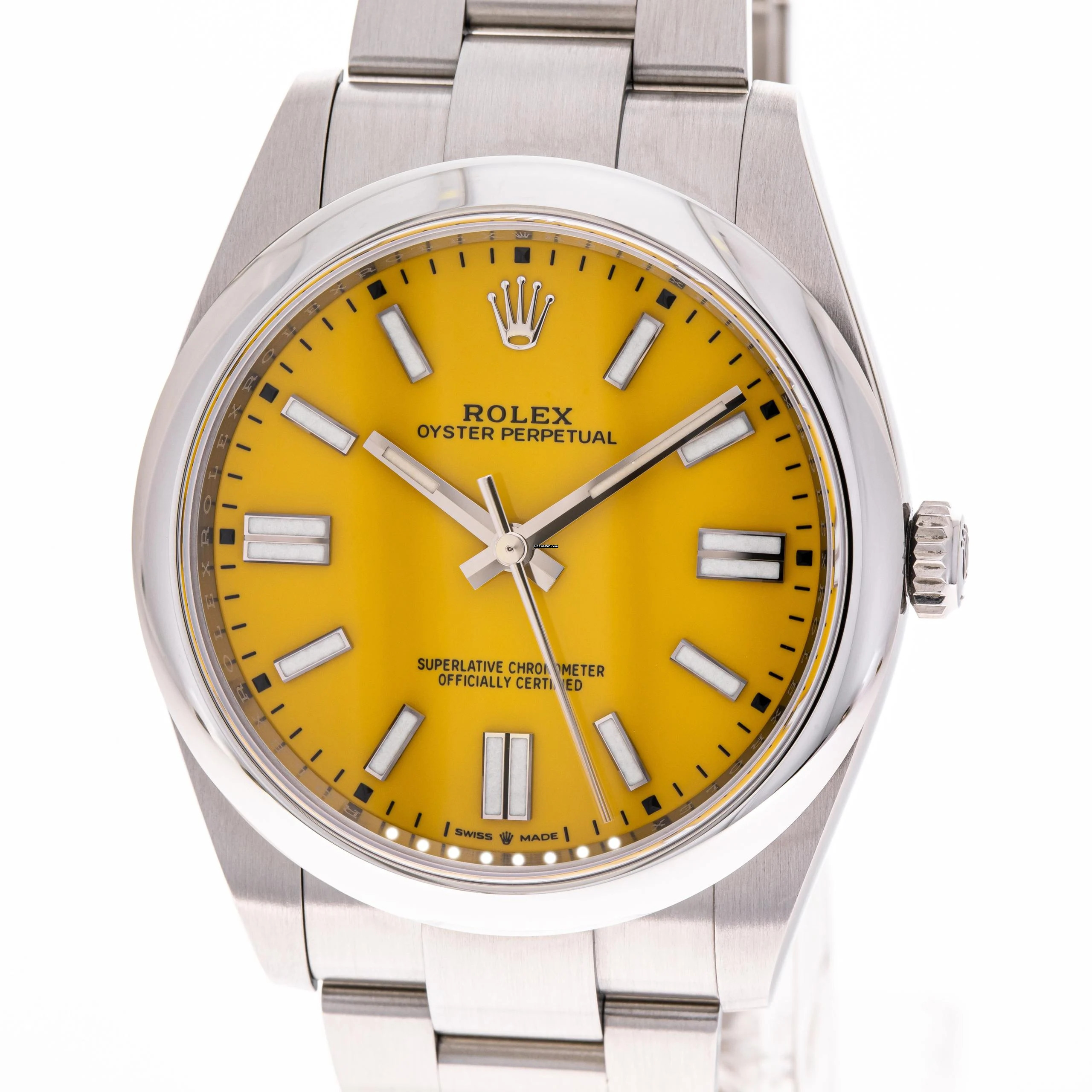 Rolex Oyster Perpetual 41 Yellow – 124300 – like NEW – 2021 Full Set Lc100