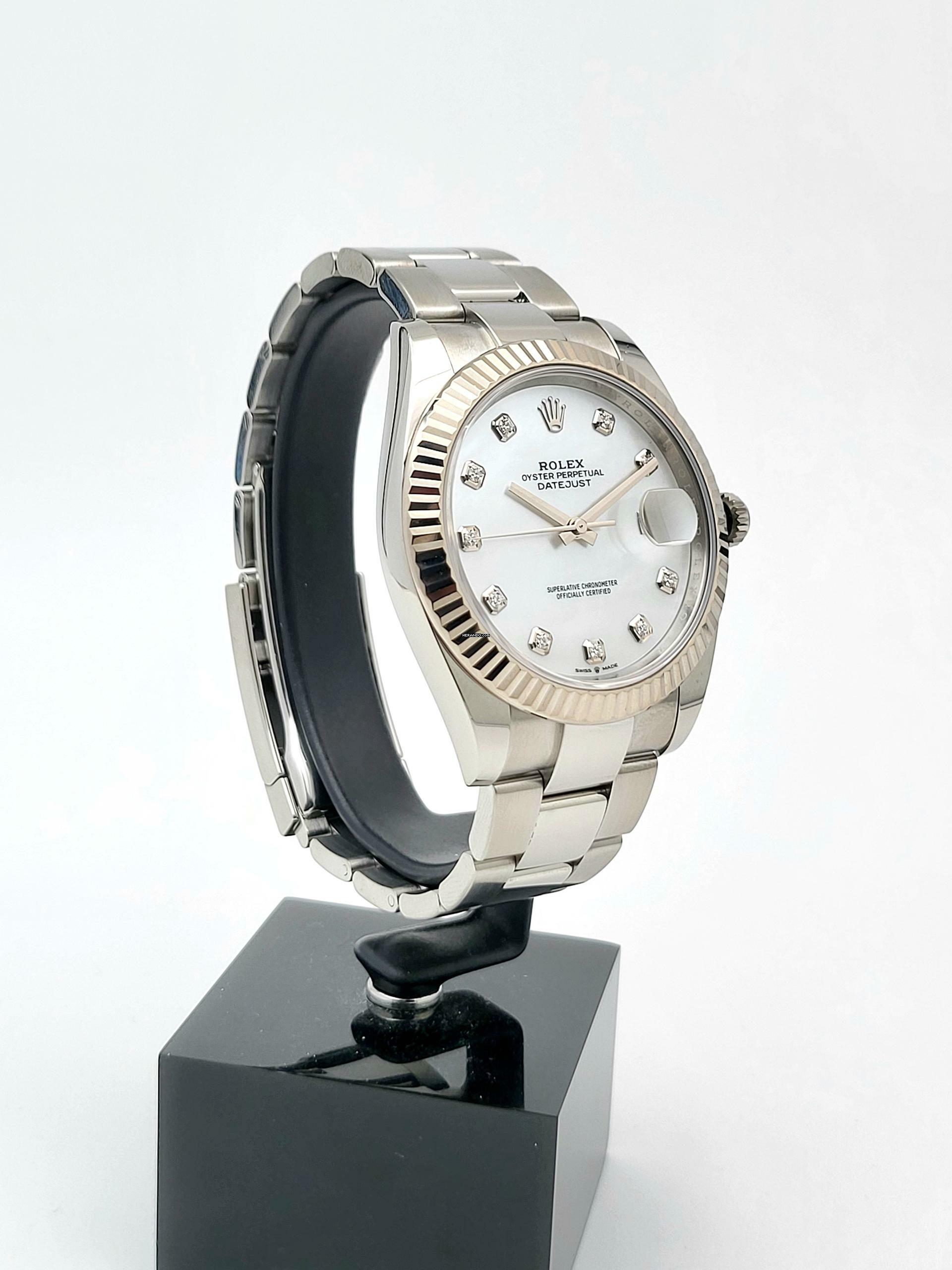 Thumbnail von Rolex Datejust 41 MOP dial Perlmutt Diamond Full Set 2023 Germany