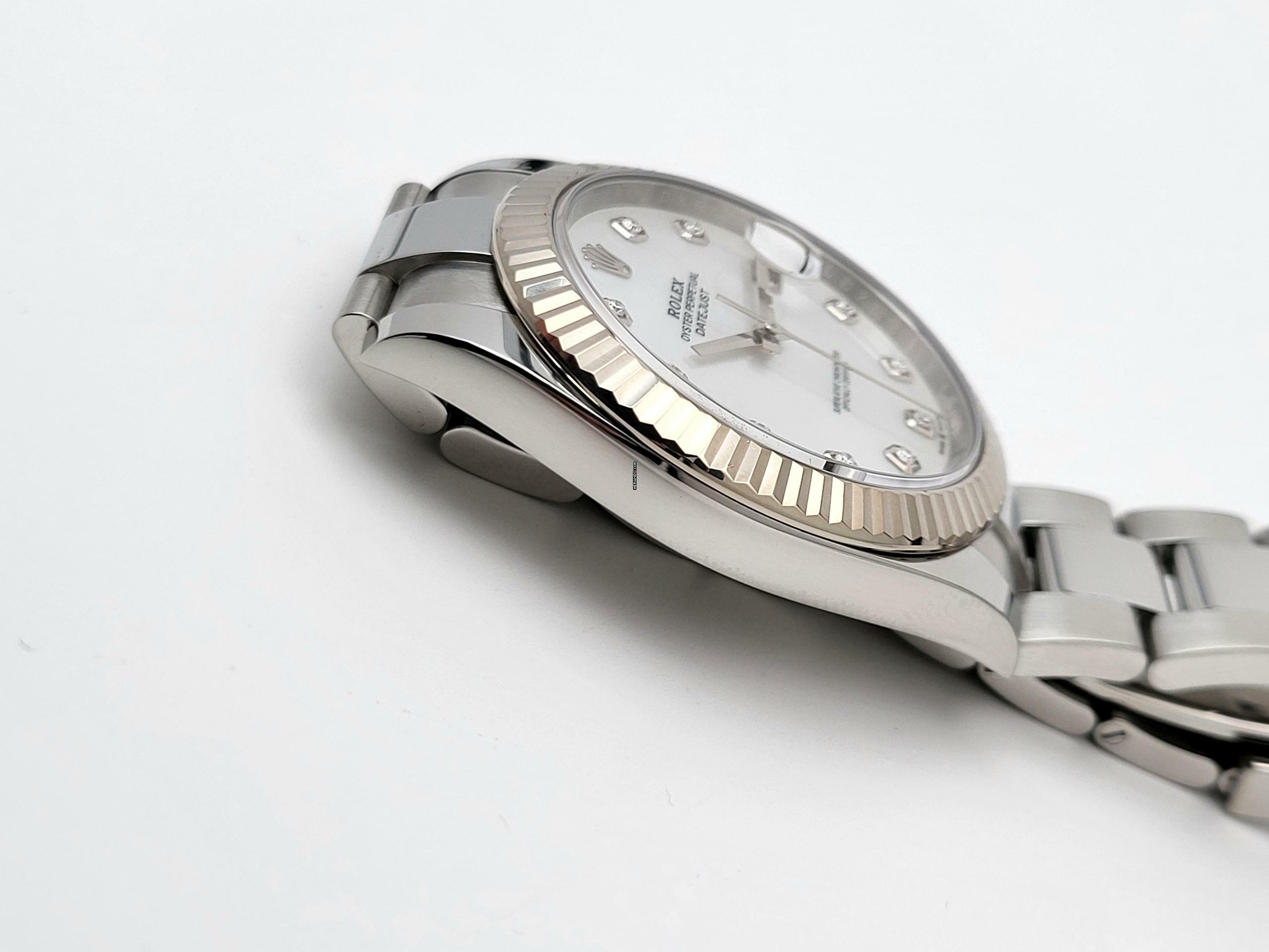 Thumbnail von Rolex Datejust 41 MOP dial Perlmutt Diamond Full Set 2023 Germany