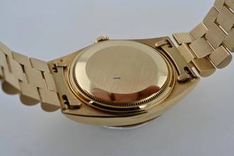 Thumbnail von Rolex Day-Date 36 Oyster Perpetual Day Date 18k Gold Stella Oxblood Red Dial Full Set LC USA