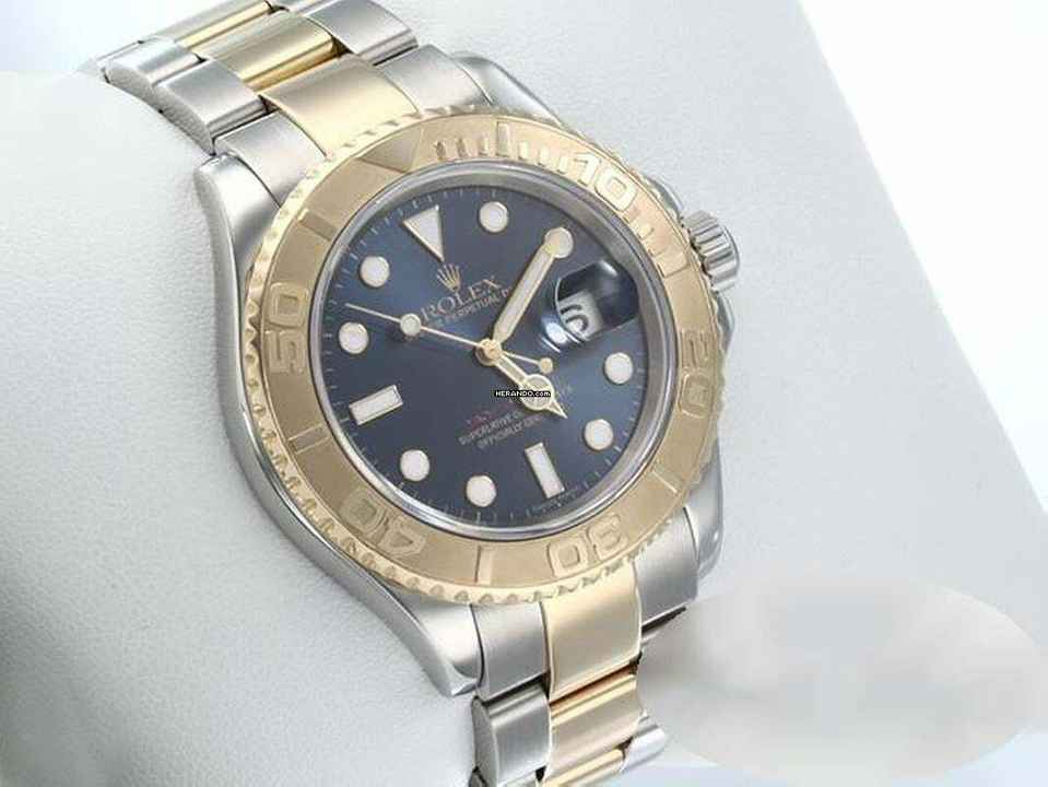  Rolex Yacht-Master 40 40mm 16623 Stahl Gelbgold 750 Automatik 2007 Rolex-service: 2025 Stainless Steel 18kt Yellow Gold Oyster-band Chronometer Blue Dial 