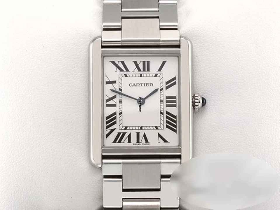  Cartier Tank Solo Großes Modell Edelstahl W5200014 2019 Stahl Steel 