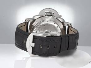 Thumbnail von Panerai Luminor 1950 3 Days GMT Power Reserve Automatic Pam00537 2016 Automatik Stahl Steel Black Dial