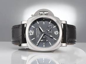 Thumbnail von Panerai Luminor 1950 3 Days GMT Power Reserve Automatic Pam00537 2016 Automatik Stahl Steel Black Dial