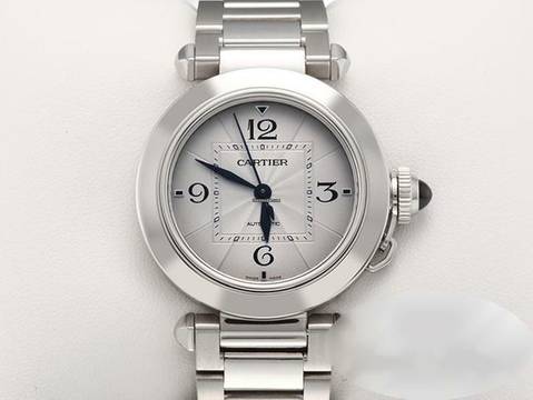  Cartier Pasha 35mm Wspa0013 2025 Edelstahl Automatik Stahl Medium Damen Herren Steel 