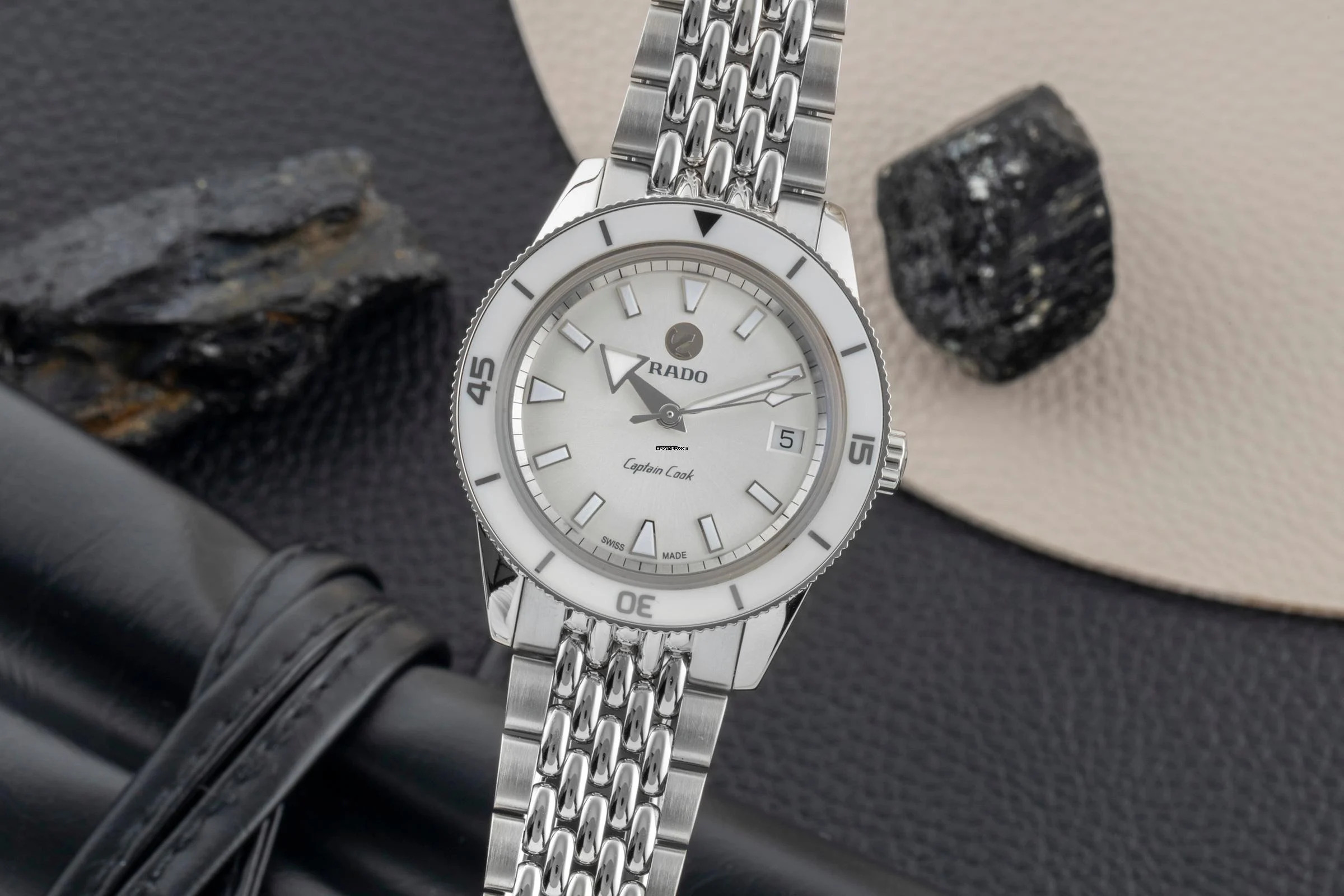  Rado HyperChrome Captain Cook Automatik Edelstahl Damenuhr Ref. R32500013 B&P 2021 