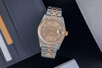 Thumbnail von Tudor Prince Date Diamond Dial Stahl / Gold Automatik Medium Ref. 74033 Papiere