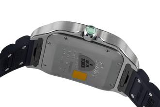 Thumbnail von Cartier Santos Green Arabic Stahl Automatik Herrenuhr Ref. WSSA0055 B&P 2025