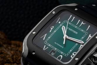 Thumbnail von Cartier Santos Green Arabic Stahl Automatik Herrenuhr Ref. WSSA0055 B&P 2025