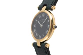 Thumbnail von Cartier Vendome must de Cartier Vendome SM 925 Silber vergoldet Damenuhr Ref. 84978913