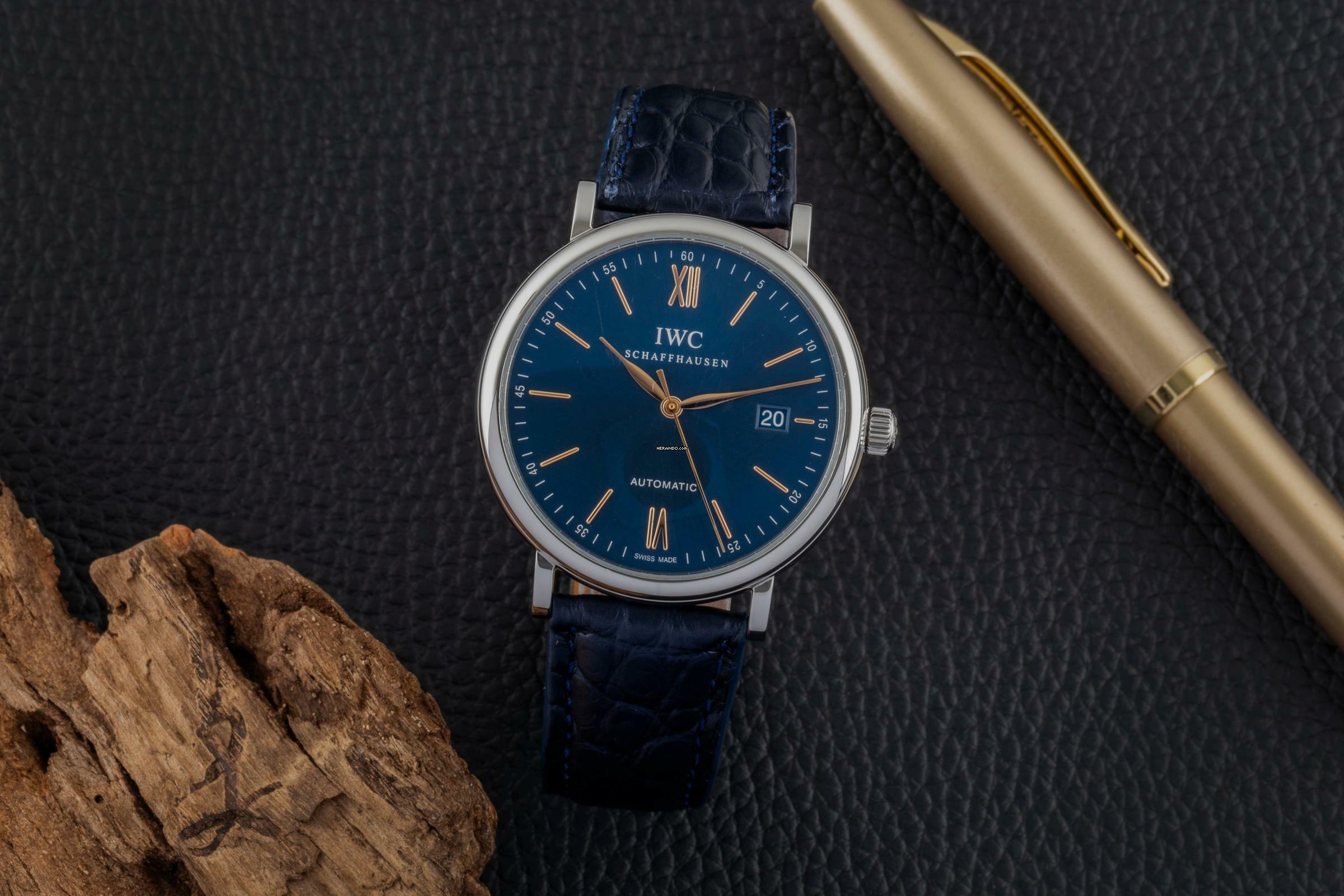  IWC Portofino Automatic 40 Blue Dial Stahl Automatik Herrenuhr Ref. IW356523 