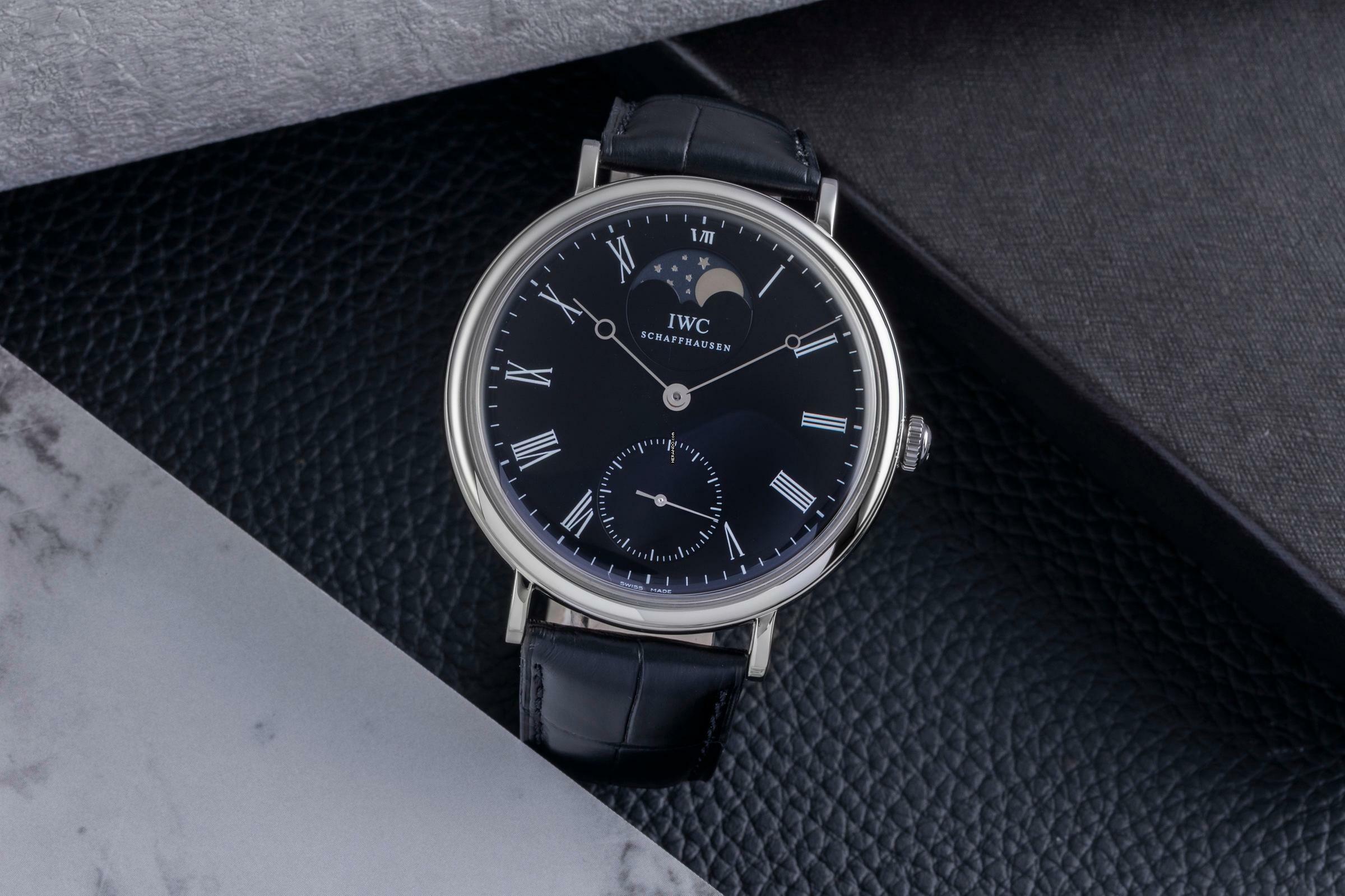  IWC Portofino Handaufzug Vintage Portofino Moonphase Handaufzug Stahl Herrenuhr Ref. IW544801 