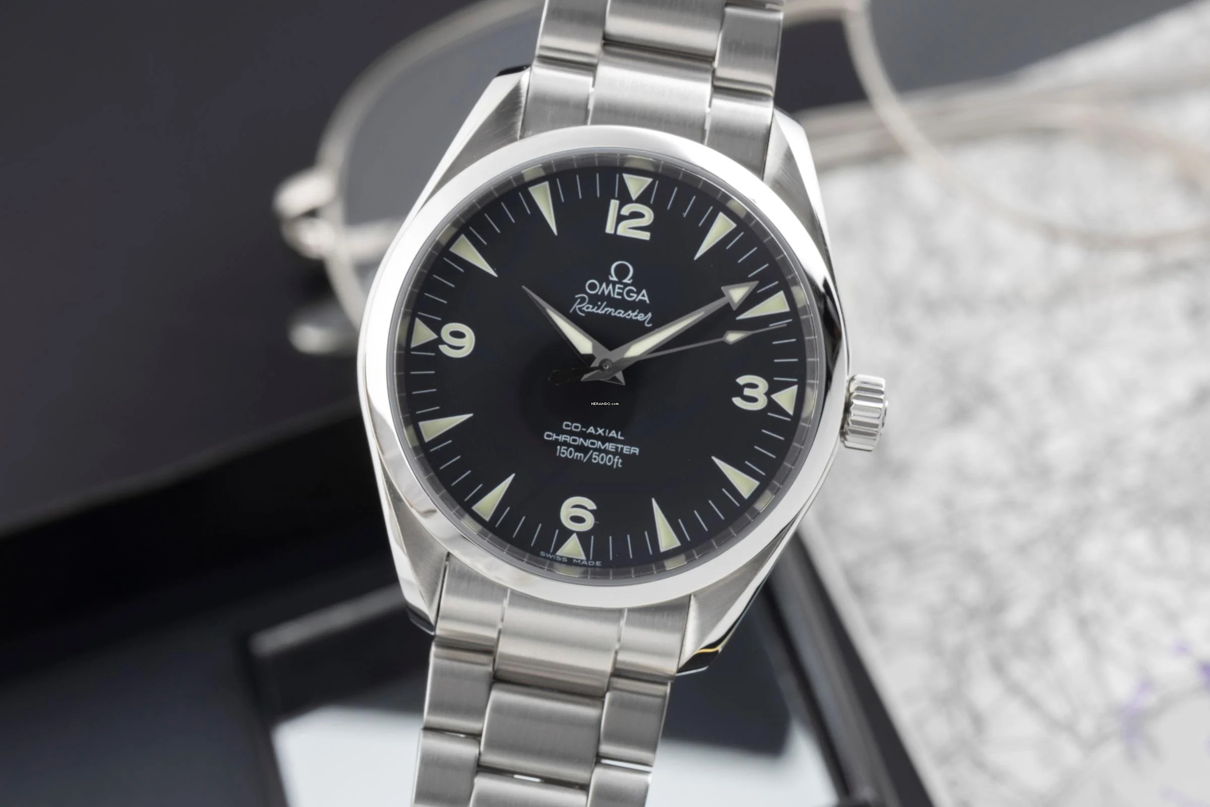 Omega Seamaster Railmaster Aqua Terra Co-Axial Automatik 2502.52.00 B&P
