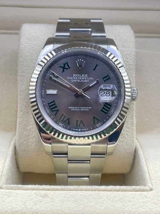  Rolex Datejust 41 WIMBLEDON DIAL STEEL/WHITEGOLDBEZEL comes with papers year:2019 