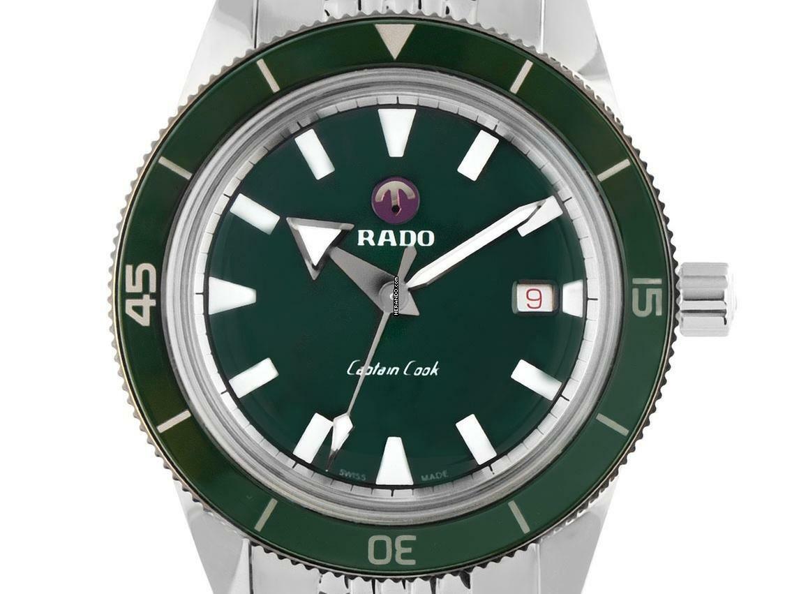  Rado HyperChrome Captain Cook Ref.R32500328 2020 Full Set wie Neu Captain Cook Green Dial 