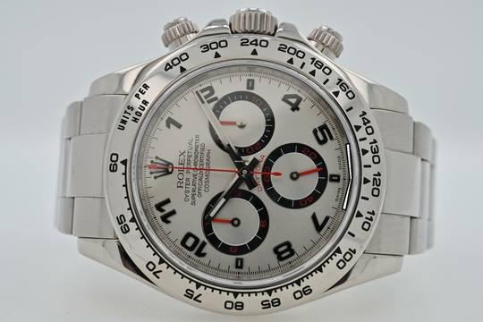  Rolex Daytona Cosmograph Racing Dial 18k WG White Gold Rehaut LC160 116509 