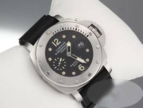 Thumbnail von Panerai Submersible 1950 44mm Pam00243 2008 Edelstahl Automatik Stahl