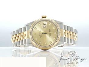 Thumbnail von Rolex Datejust 36 36mm 16233 1998 Diamanten Stahl Gelbgold 750 Automatik Stainless Steel 18kt Yellow Gold Jubilé-band Chronometer Oyster