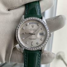 Thumbnail von Rolex Day-Date 36 18346 President silver diamonds Factory dial Platinum 950 Full Set