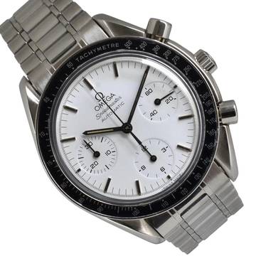  Omega Speedmaster Reduced chronograph Polar dial Automatic 1989 