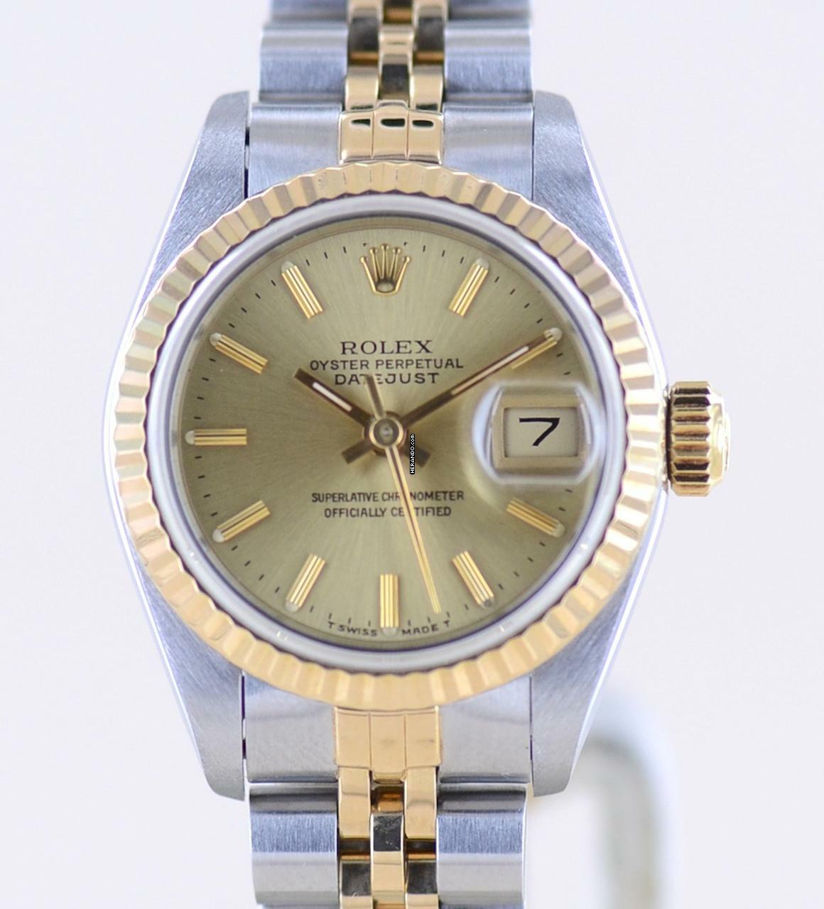 Rolex Lady-Datejust Stahl Gold Champagner dial Jubiléband 26mm Klassiker