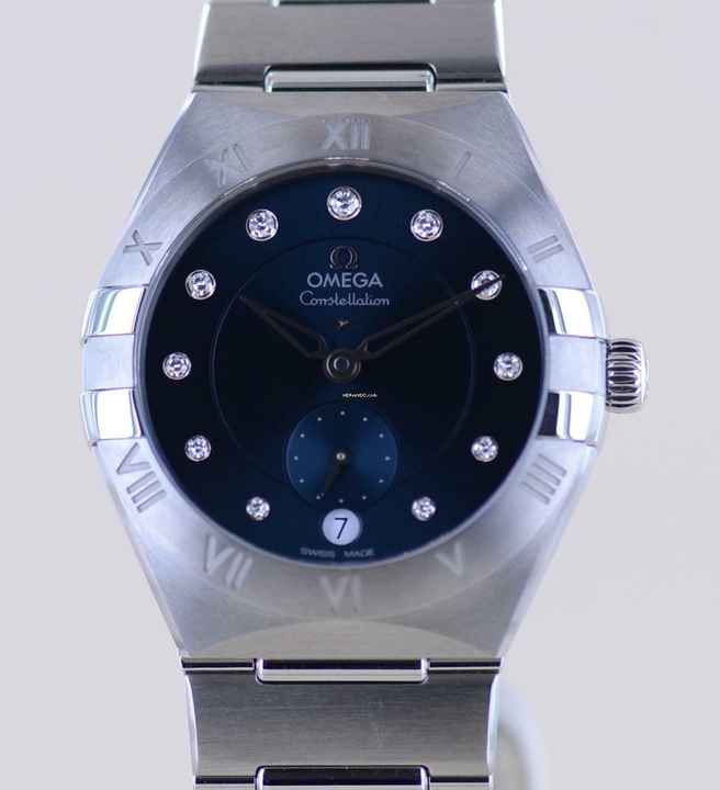  Omega Constellation Petite Seconde blue Diamond Dial 8802 Master Chronometer 34mm Petit Second B+P 