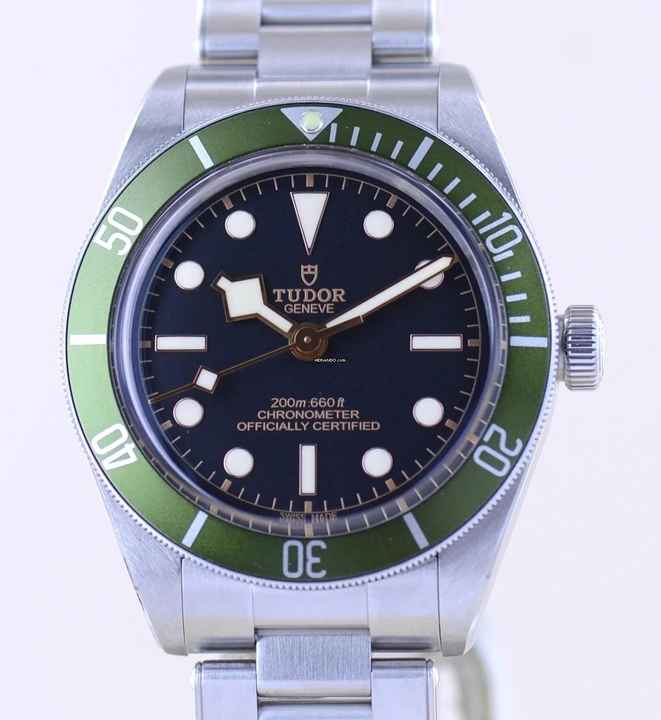  Tudor Black Bay Fifty-Eight Top No-Date green Bezel Stahlband B+P 