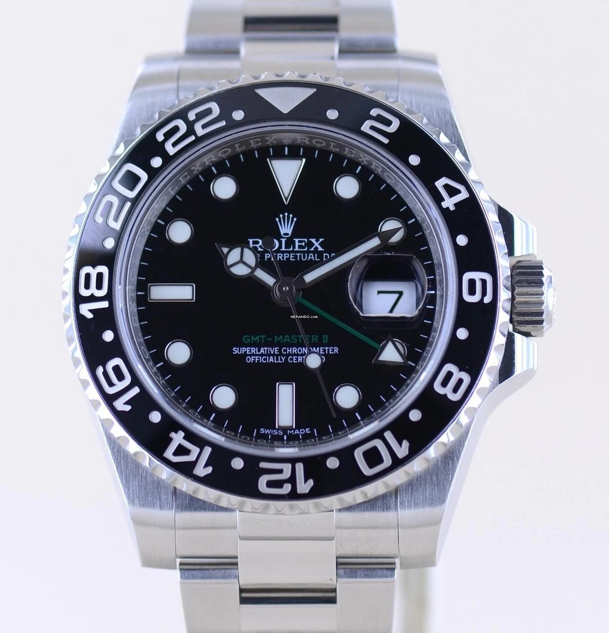  Rolex GMT-Master II 116710LN Oysterband Keramik Stahl Top B+P 