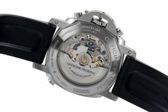 Thumbnail von Panerai Luminor 1950 Chronograph Rattrapante Stahl Automatik Ref. PAM00362 B&P