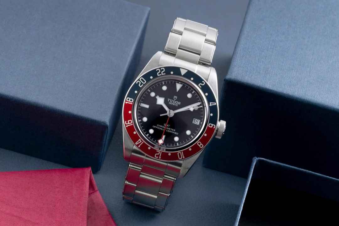  Tudor Black Bay GMT Edelstahl Automatik Herrenuhr Ref. M79830RB-0001 B&P 2019 