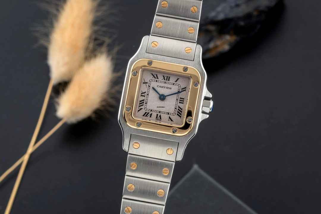  Cartier Santos Galbée Lady Stahl / Gold Damenuhr Saphirglas Ref. W20012C4 1567 