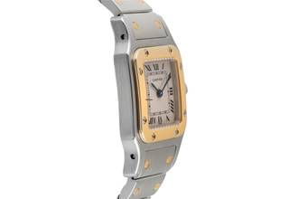 Thumbnail von Cartier Santos Galbée Lady Stahl / Gold Damenuhr Saphirglas Ref. W20012C4 1567