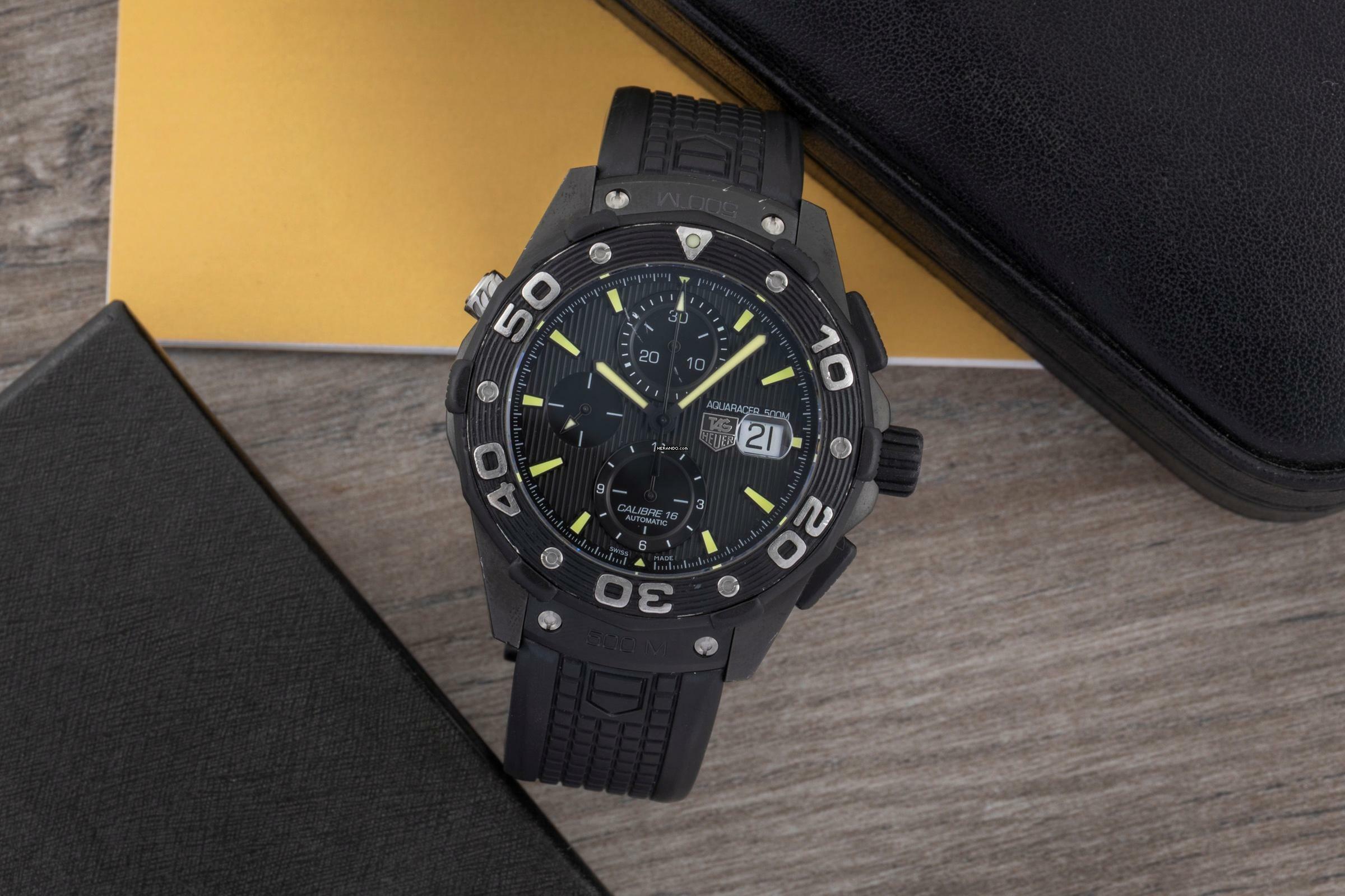  TAG Heuer Aquaracer 500M Chronograph Titan Automatik Herrenuhr Ref. CAJ2180-2 