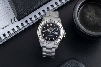 Thumbnail von Rolex Explorer II Black Dial Edelstahl Automatik Herrenuhr Ref. 16570 K-Serie