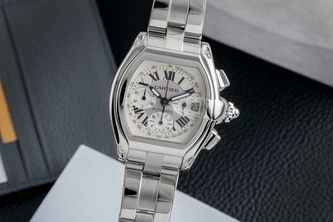  Cartier Roadster Chronograph XL Edelstahl Automatik Herrenuhr Ref. W62006X6 2618 