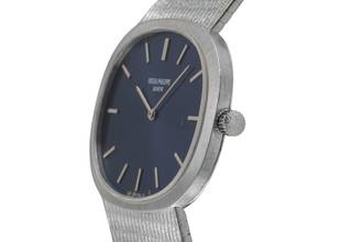 Thumbnail von Patek Philippe Ellipse d'Or Golden Ellipse 18k Weissgold Handaufzug Herrenuhr Ref. 3583/1