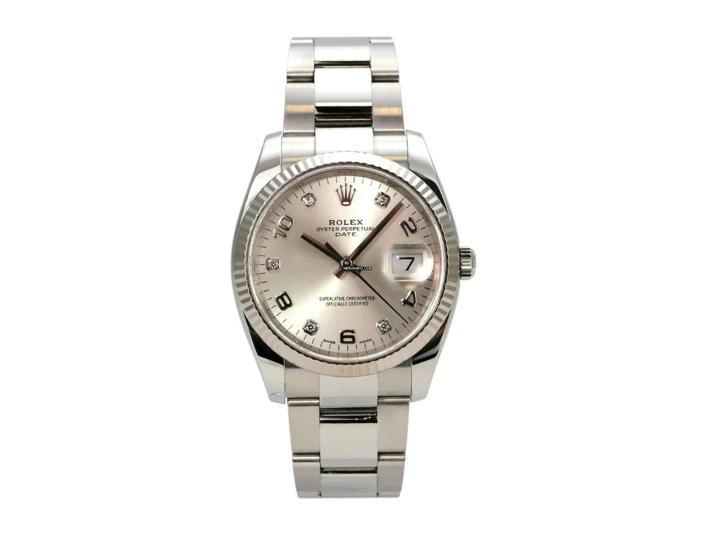 Rolex Oyster Perpetual Date 115234 Gümüş Elmas
