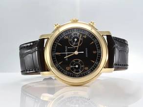 Thumbnail von Audemars Piguet Jules Audemars 25859ba Gelbgold 750 Chronograph 1999 Automatik 18kt Yellow Gold Black Dial