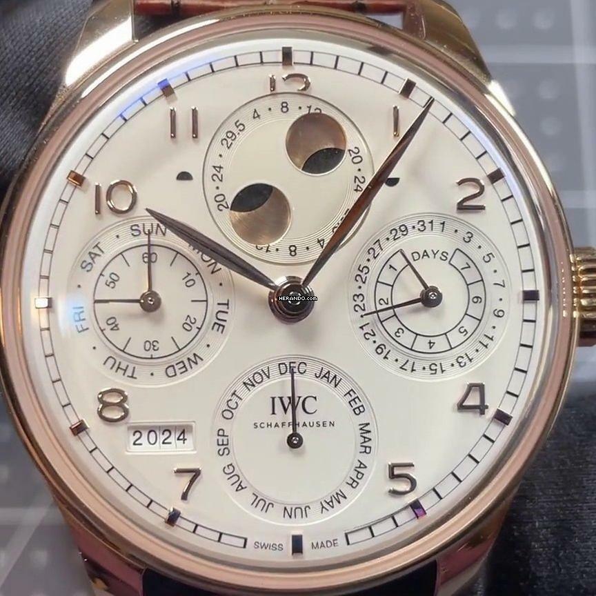 IWC Portoghese Calendario Perpetuo 44 Nuovo Completo di Set