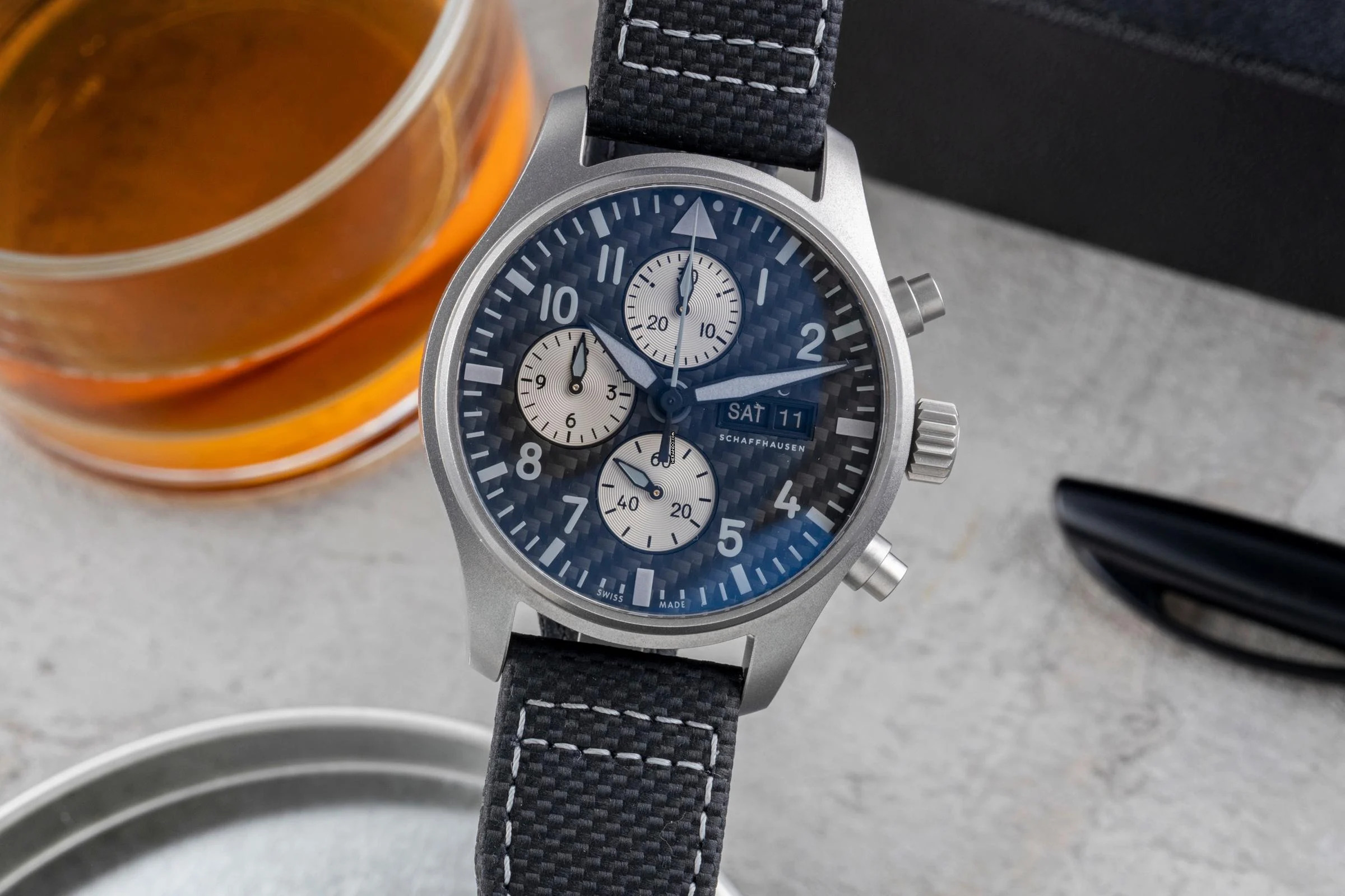  IWC Fliegerchronograph Titan Automatik Edition AMG Ref. IW377903 B&P 2022 