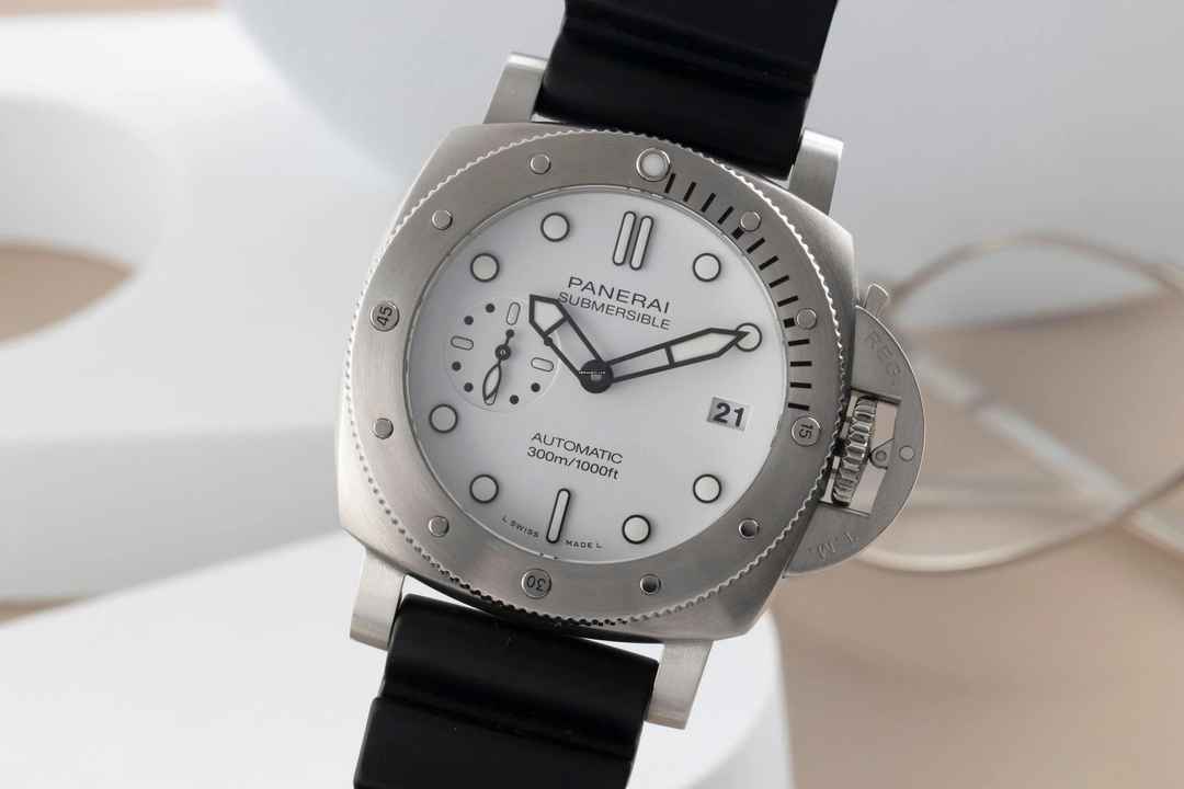  Panerai Submersible Edelstahl Automatik Herrenuhr Ref. PAM01223 B&P 2021 