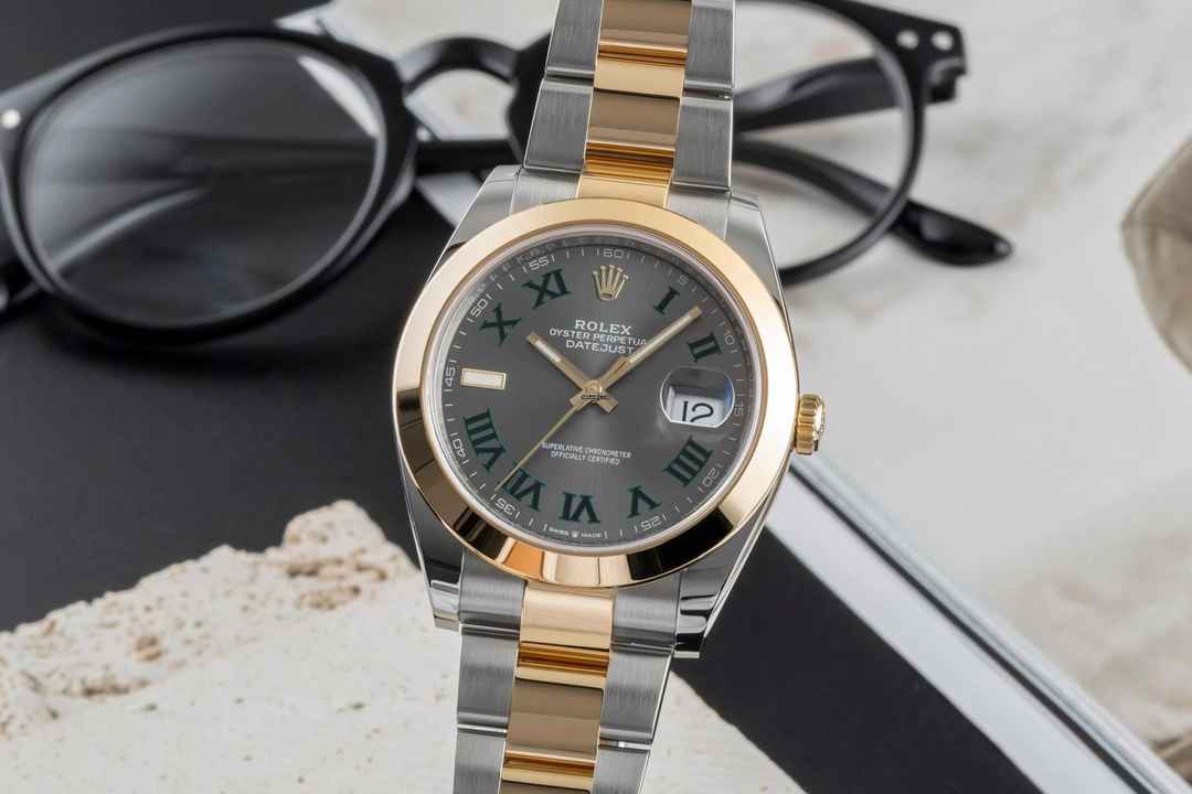  Rolex Datejust 41 Wimbledon Stahl / Gold Oyster Perpetual Ref. 126303 B&P 2021 
