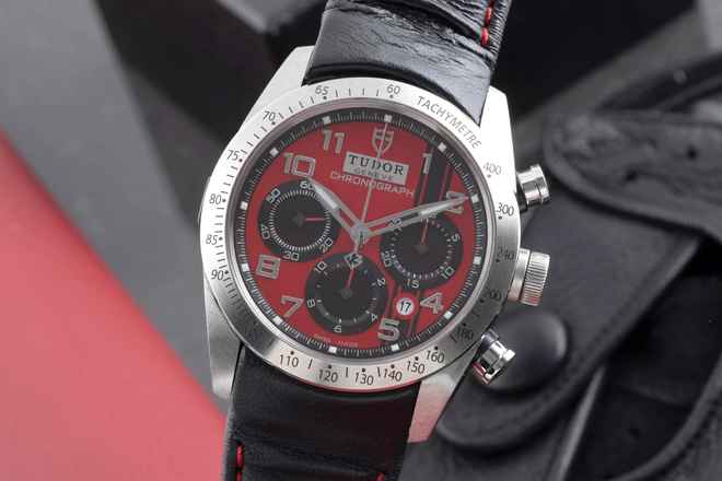  Tudor Fastrider Chrono Chronograph Edelstahl Automatik Stahl Ref. 42000 D Papiere 2014 