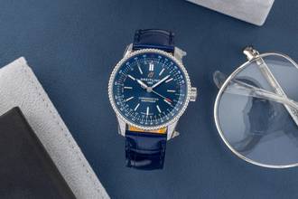 Thumbnail von Breitling Navitimer 35 Edelstahl Automatik Medium Ref. A17395161C1P1 B&P 2022