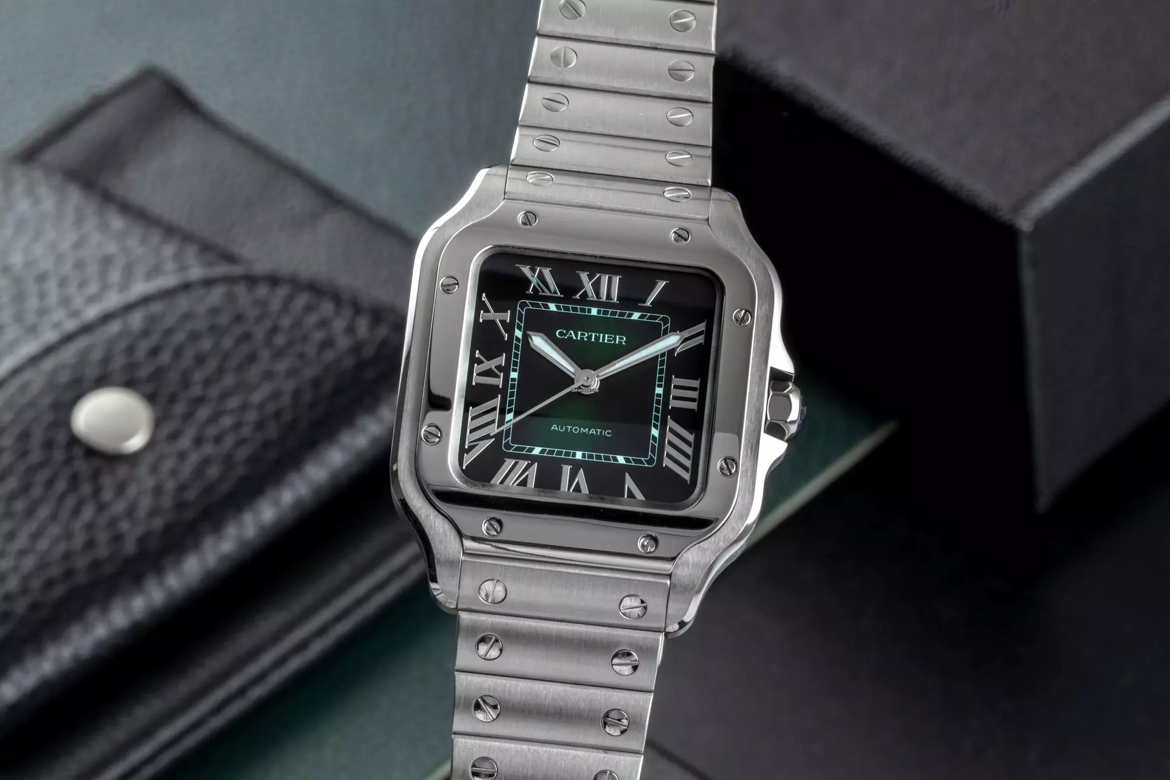  Cartier Santos de Cartier Stahl Automatik Herrenuhr Ref. WSSA00061 